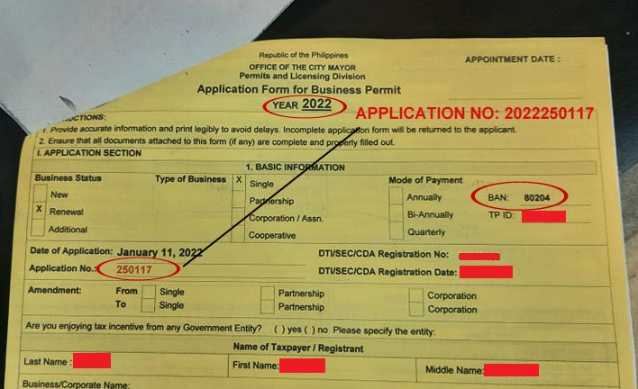 Business Permit - Manual Application Form